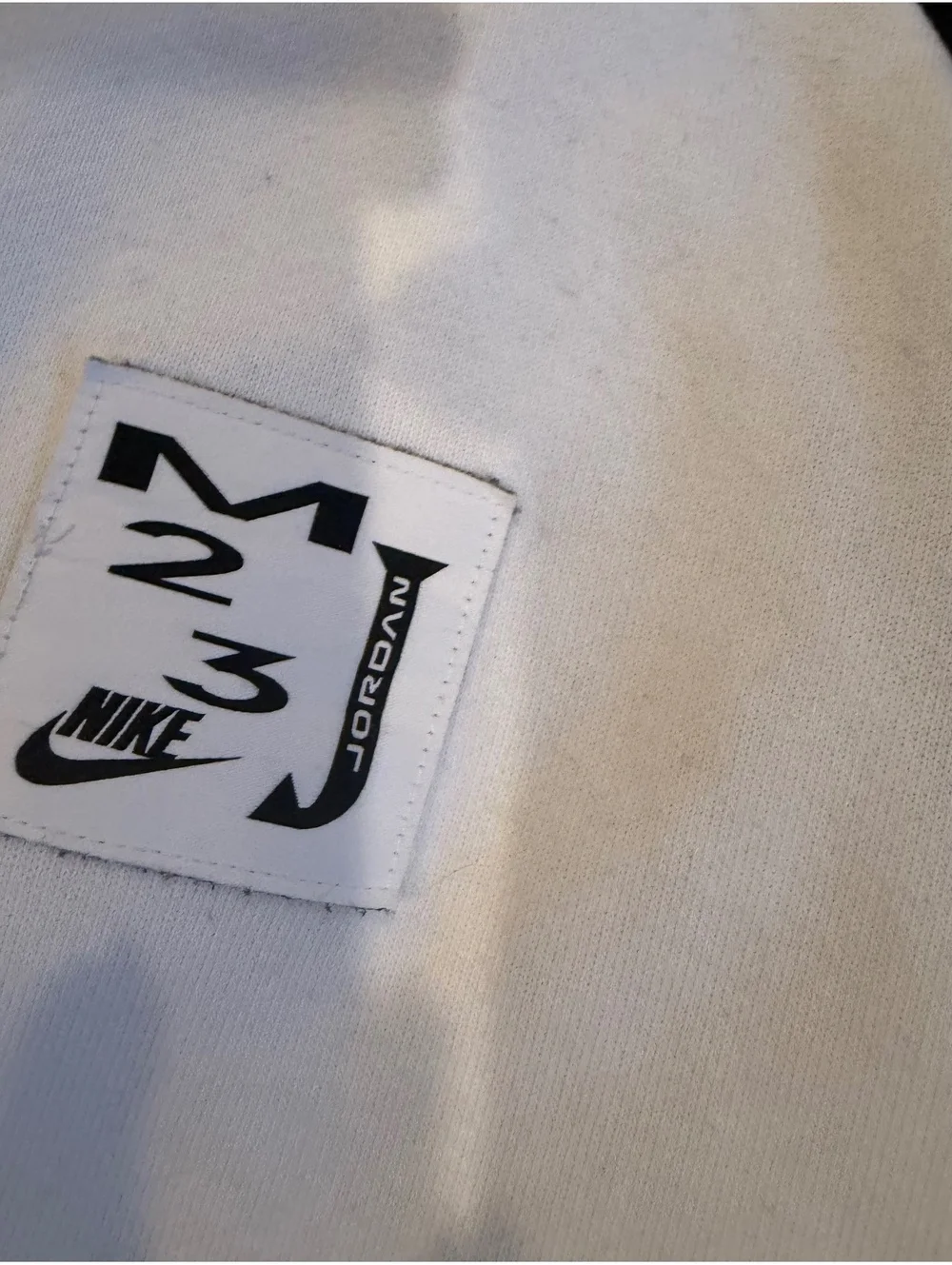 Jordan Long Sleeve Raglan Sweatshirt in Black and White, XL